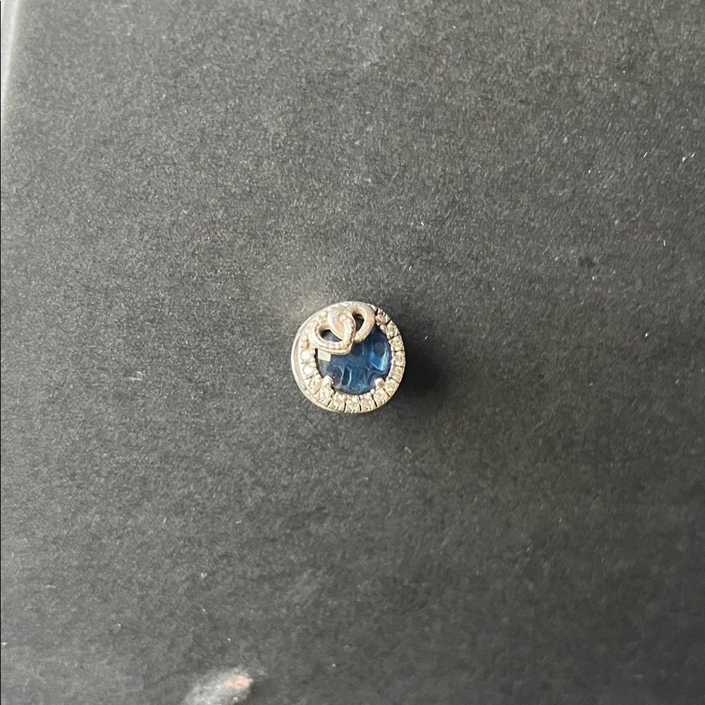 Dark Blue Silver Charm 925